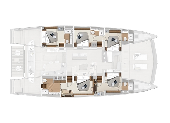 5 cabins galley up